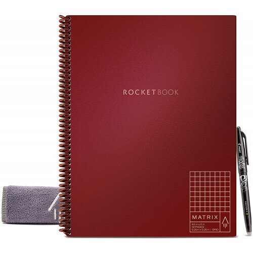 Rocketbook Matrix Graph Notebook - Maroon
