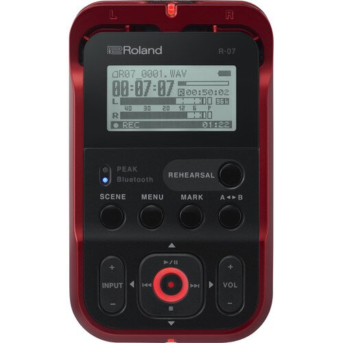 Roland R-07 High-Resolution Audio Recorder - Red