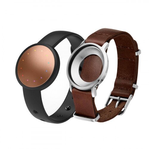 Misfit Shine 2 + NATO Strap Bundle - Chestnut - Rose Gold