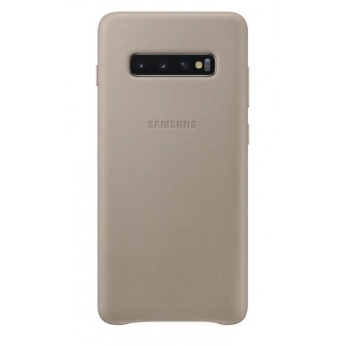 Samsung Galaxy S10+ Leather Back Cover - Gray