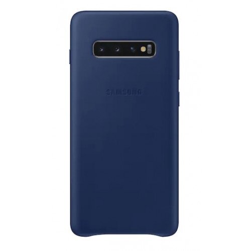 Samsung Galaxy S10+ Leather Back Cover - Navy