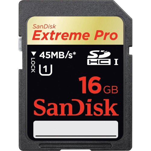 SanDisk Extreme PRO SDHC 45MB/s UHS-I Card - 16GB