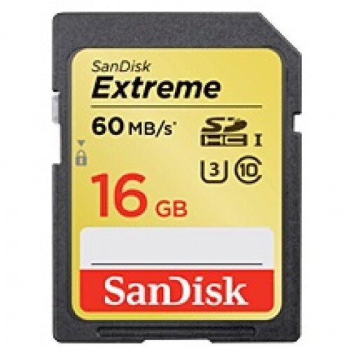 SanDisk Extreme SDHC 60MB/s UHS-I Card - 16GB