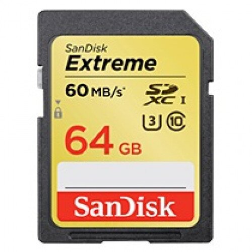 SanDisk Extreme SDXC 60MB/s UHS-I Card - 64GB