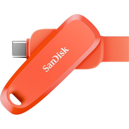 SanDisk Phone USB 3.2 Gen 1 Flash Drive for Android - 64GB - Nasturium Orange
