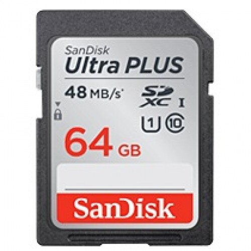 SanDisk Ultra PLUS SDXC 48MB/s UHS-I Card - 64GB