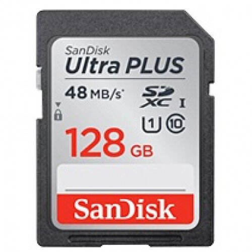 SanDisk Ultra PLUS SDXC 48MB/s UHS-I Card - 128GB