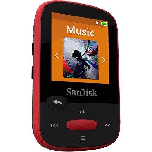 SanDisk Clip Sport MP3 Player - 4GB - Red
