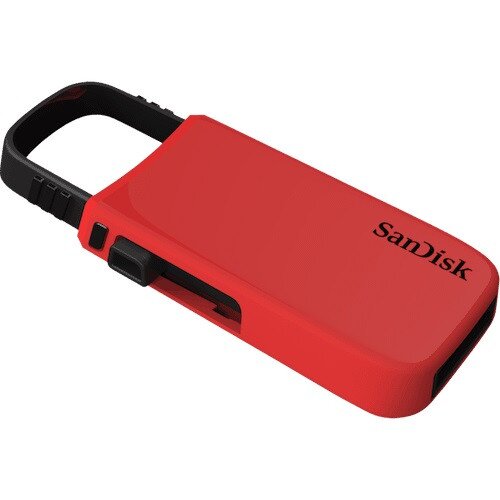 SanDisk Cruzer U USB Flash Drive - 16GB - Red