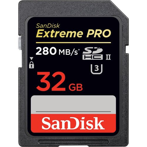 SanDisk Extreme PRO SDHC 280MB/s UHS-II Card - 32GB