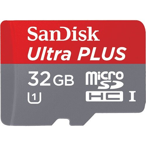 SanDisk Ultra Plus MicroSDHC Class 10 UHS-1 Card - 32GB