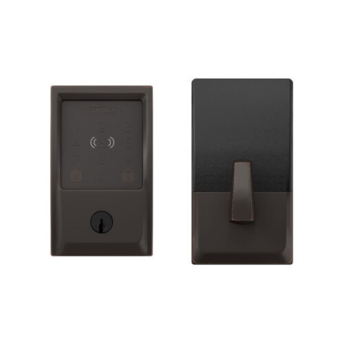 Schlage Encode Plus Smart WiFi Deadbolt with Century Trim - Aged Bronze