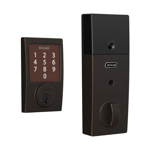 Schlage Sense Smart Deadbolt with Century Trim - Aged Bronze