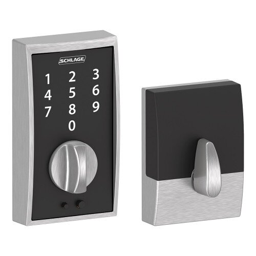 Schlage Touch Century Style Deadbolt - Satin Chrome