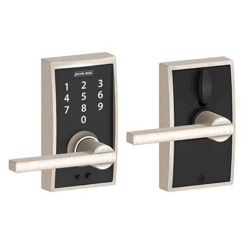 Schlage Touch Keyless Touchscreen Lever with Century Trim and Latitude Lever