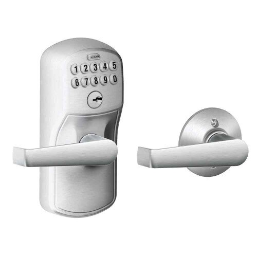 Schlage Keypad Lever with Plymouth Trim and Elan Lever with Auto Lock