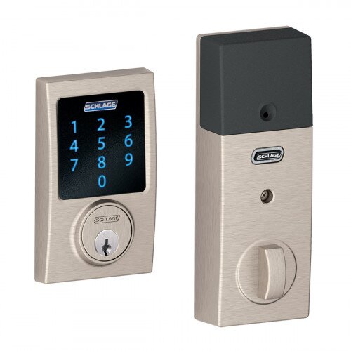 Schlage Connect Touchscreen Deadbolt with Alarm with Century Trim