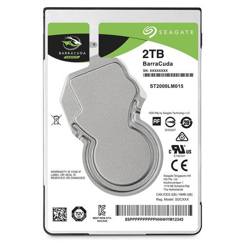 Seagate BarraCuda 2.5-Inch Internal Hard Drive - 2TB