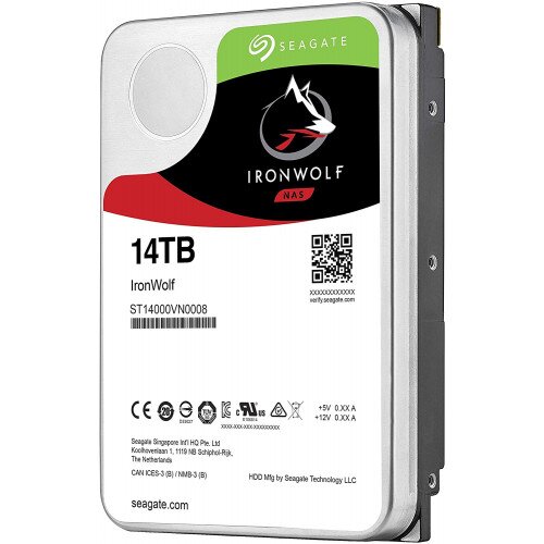 Seagate IronWolf Internal Hard Drive - 14TB - 256MB - 7200RPM