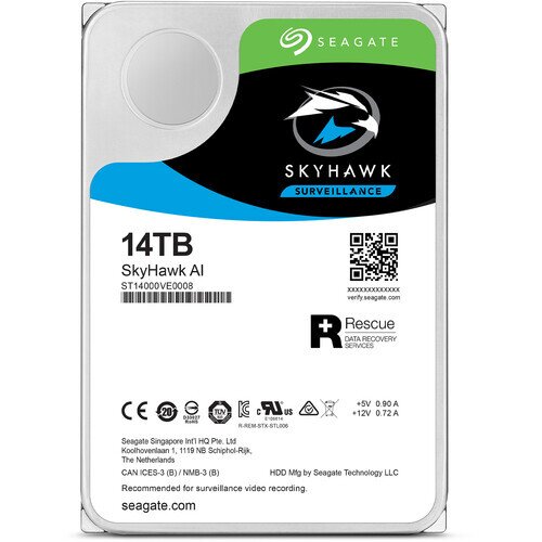 Seagate SkyHawk Al Surveillance Internal Hard Drive - 14TB