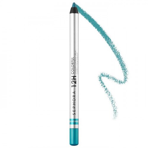 SEPHORA COLLECTION 12 Hour Colorful Contour Pencil Eyeliner - 50 Peacock Blue - Shimmer Finish