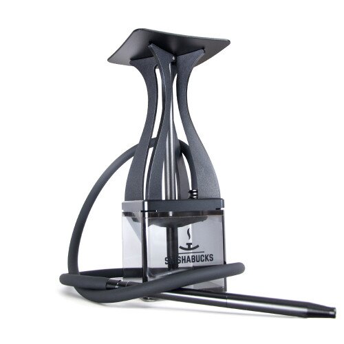 Shishabucks Dark Line Cloud Mini Hookah - Double Black