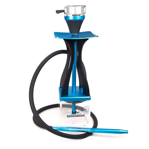 Shishabucks Cloud Mini + Sky Bowl + Stratus - Blue/Black - Silver Bowl - Mini (10-15g)
