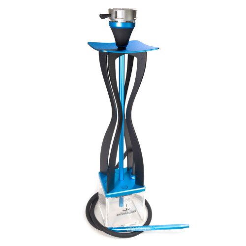 Shishabucks Cloud One + Sky Bowl + Stratus - Blue/Black - Silver Bowl - Regular (20-25g)