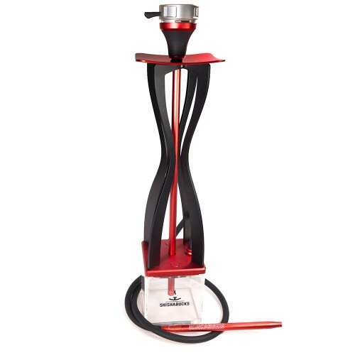 Shishabucks Cloud One + Sky Bowl + Stratus - Red/Black - Grey Bowl - Regular (20-25g)