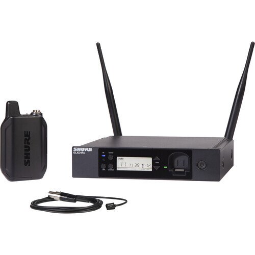 Shure GLXD14R+/93 Digital Wireless Rack System with WL93 Lavalier Microphone