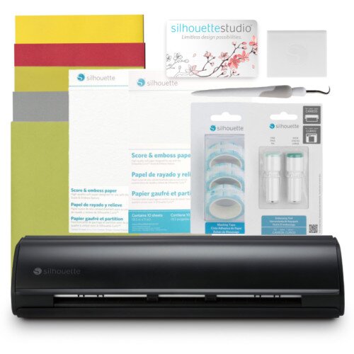 Silhouette Cameo 5 Cutting Machine - Embossing Bundle - Black