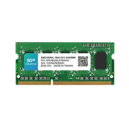 Silicon Power 8GB Enterprise Grade ECC DDR3 1600 MT/s (PC3-12800) CL11 1.35V SODIMM Memory