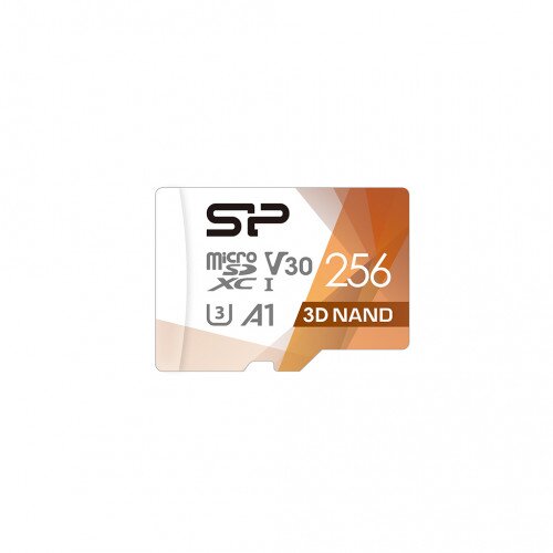 Silicon Power Superior Pro 256GB microSDXC UHS-I Memory Card with Adapter