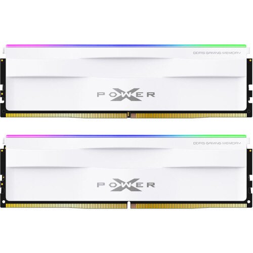 Silicon Power Zenith RGB DDR5 6000MT/s (PC5-48000) CL38 64GB(2x32GB) AMD Expo/Intel XMP 3.0 Dual Pack 1.35V Desktop Unbuffered DIMM Memory - White