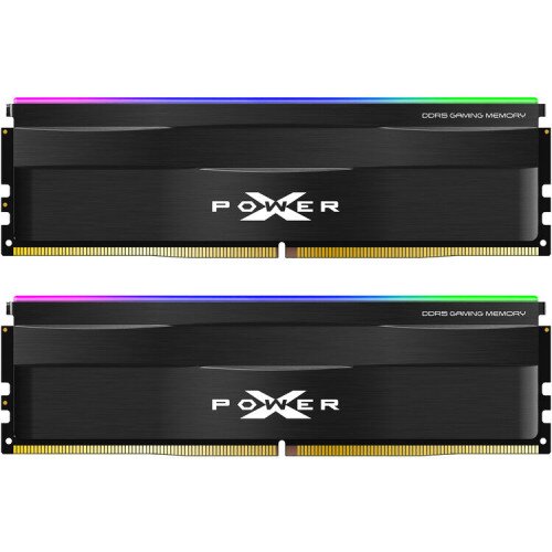 Silicon Power Zenith RGB DDR5 6000MT/s (PC5-48000) CL38 64GB(2x32GB) AMD Expo/Intel XMP 3.0 Dual Pack 1.35V Desktop Unbuffered DIMM Memory - Black