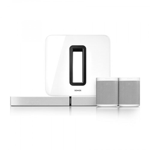 Sonos 5.1 Surround Sound Package With PLAYBASE And One - White