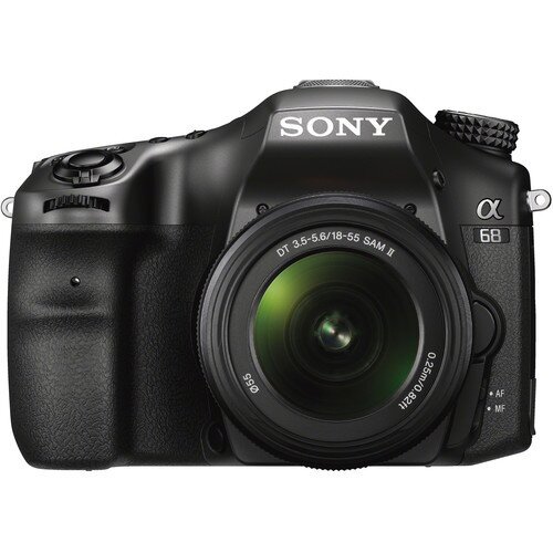 Sony α68 A-Mount Camera with APS-C Sensor - Body + 18-55 mm Zoom Lens