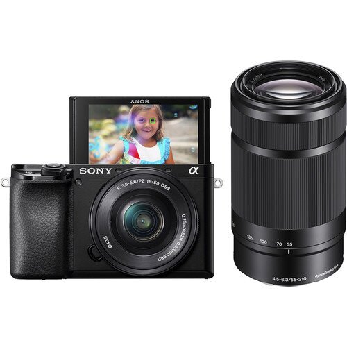 Sony Alpha 6100 APS-C Mirrorless Digital Camera with 16-50mm and 55-210mm Lenses