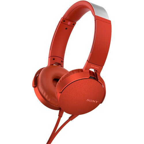 Sony XB550AP EXTRA BASS Headphones - Red