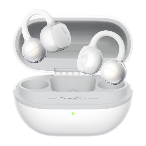 SOUNDPEATS POP Clip Wireless Earbuds with Physical Buttons - White