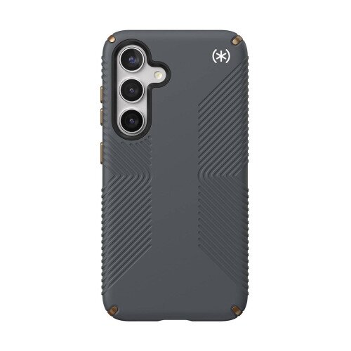 Speck Presidio2 Grip Case for Galaxy S24 - Charcoal Grey/Cool Bronze