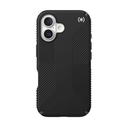 Speck Presidio2 Grip Case for iPhone 16 - Black/Slate Grey
