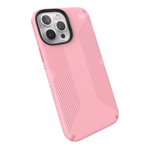 Speck Presidio2 Grip Magsafe iPhone 13 Pro Max Case - Rosy Pink/Vintage Rose/White