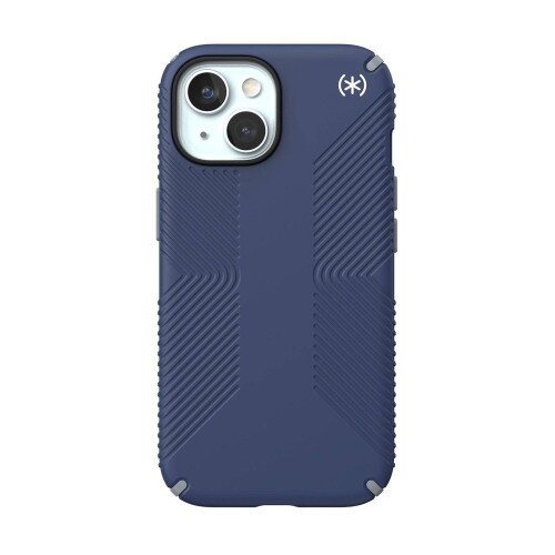 Speck Presidio2 Grip MagSafe Case for iPhone 15 - Coastal Blue/Dust Grey