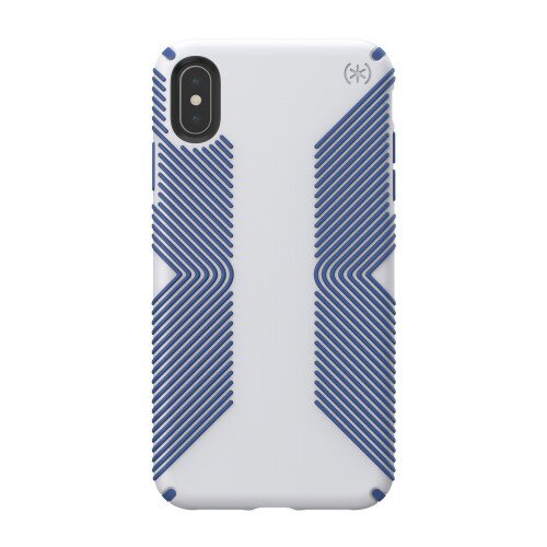 Speck Presidio Grip iPhone XS Max Case - Microchip Grey/Ballpoint Blue