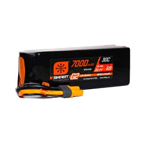 Spektrum 22.2V 7000mAh 6S 30C Smart G2 LiPo Battery: IC5