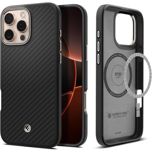 Spigen Enzo Aramid (Mag Fit) Case for iPhone 16 Pro - Black Natural