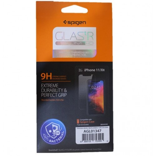 Spigen Glas.tR Slim HD Anti-Bacterial Screen Protector for iPhone 11