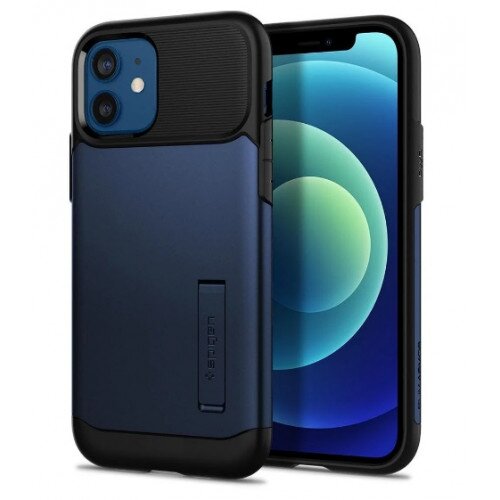 Spigen iPhone 12 / iPhone 12 Pro Case Slim Armor - Navy Blue