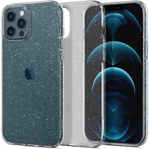 Spigen iPhone 12 Pro Max Case Liquid Crystal Glitter - Crystal Quartz